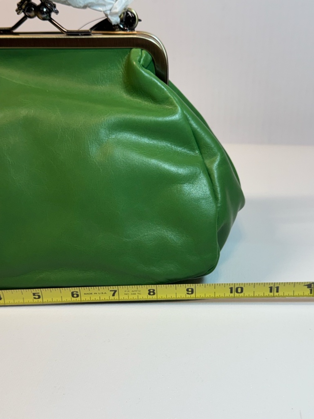 Patricia Nash Mint Green Leather Frame Satchel Bag with Scarf NWT - Picture 12 of 13